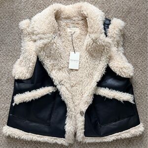 Promesa Teddy Leather Vest - NWT